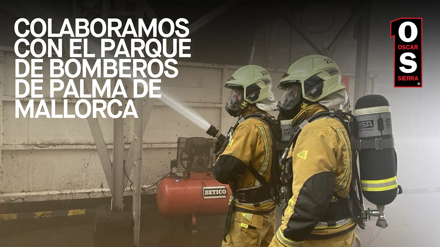 OscarSierra colabora con el parque de Bomberos de Palma de Mallorca